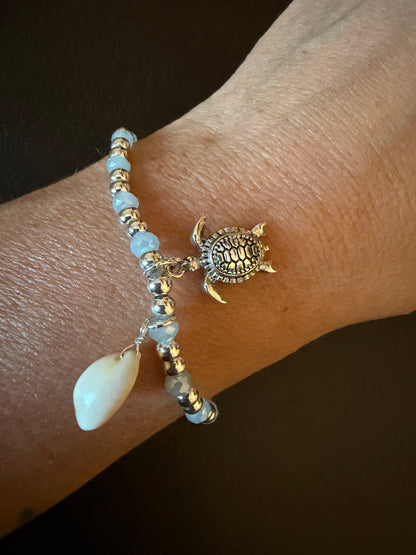 Turtle & Cowrie Shell Bracelet