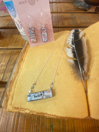 Berlin Custom Vintage Map Earrings