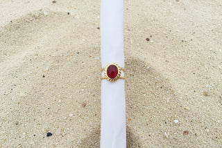 Adjustable Cabochon Stone Ring - Beach Gypsy