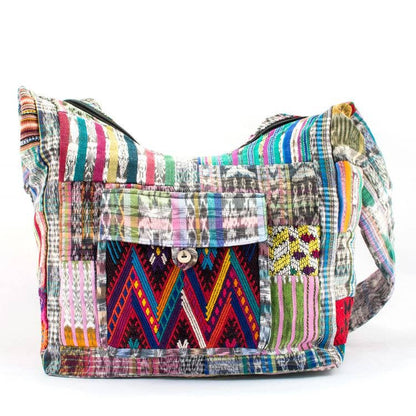 upcycled patch purse