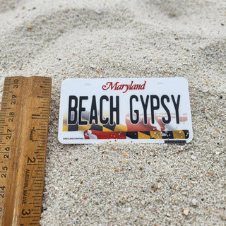 Beach Gypsy Maryland License Plate Sticker - Beach Gypsy