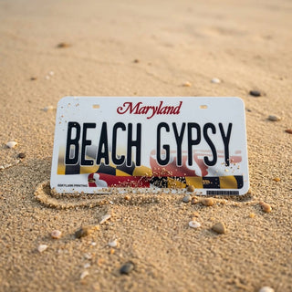 Beach Gypsy Maryland License Plate Sticker - Beach Gypsy