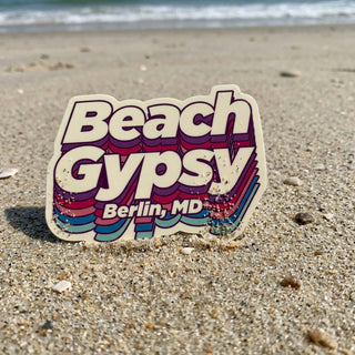 Beach Gypsy Retro Shadow Sticker - Beach Gypsy