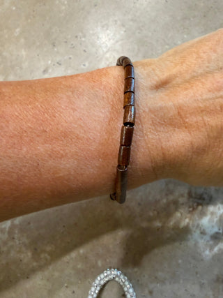 Bead & Stone Elastic Bracelet - Beach Gypsy