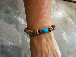 Bead & Stone Elastic Bracelet - Beach Gypsy