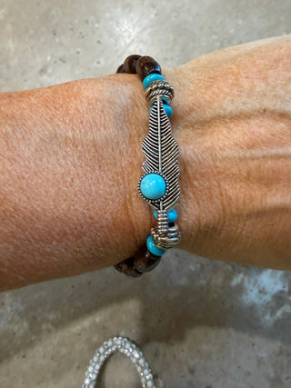 Bead & Stone Elastic Bracelet - Beach Gypsy
