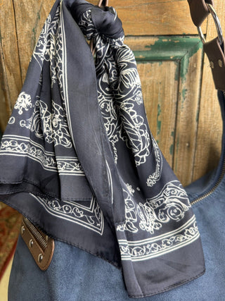 Black Square Paisley Mandala Scarf - Beach Gypsy