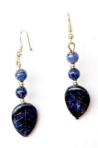 Blue Leaf Earrings - Beach Gypsy
