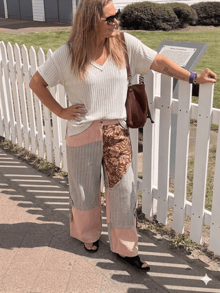 Coastal Natural V-Neck Top - Beach Gypsy