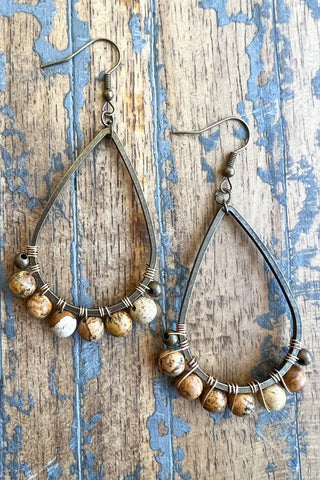 Cody Earrings Jasper - Beach Gypsy