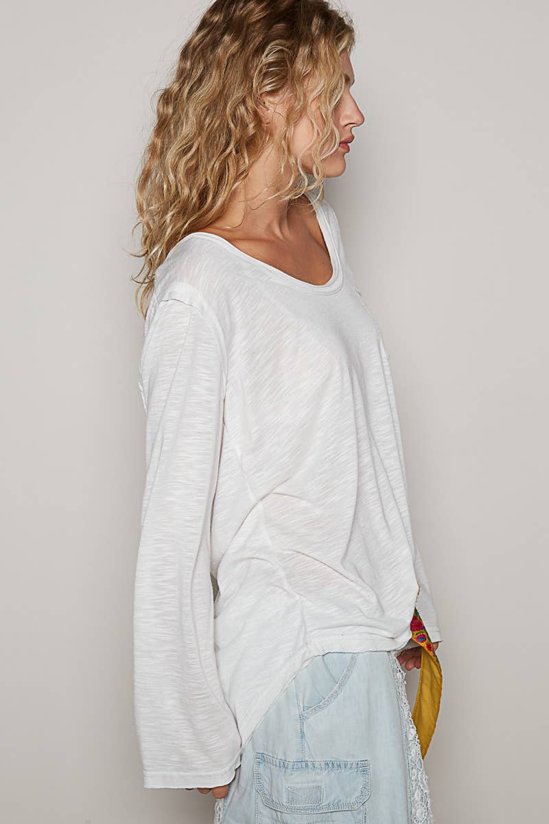 Boat Neck Slub Tee