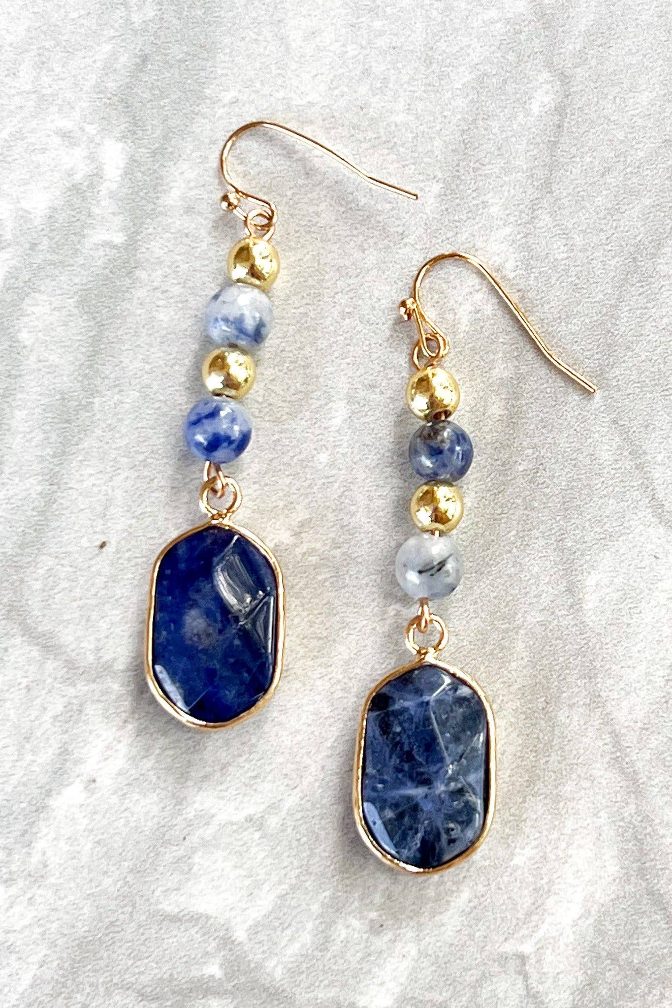Maggie Blue Sodalite Drop Earrings