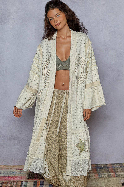 Peace Patch Long Cardigan