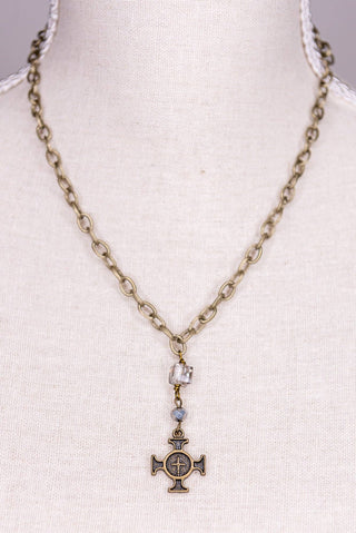 Dulca Necklace laid flat, highlighting its pendant design