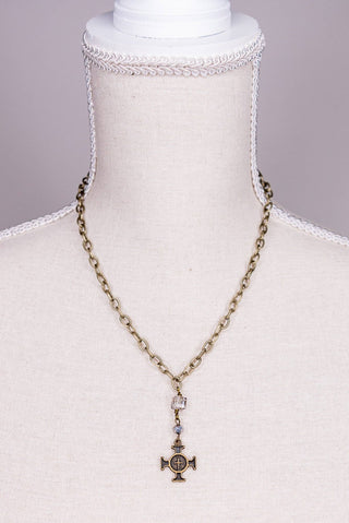 Dulca Necklace laid flat, highlighting its pendant design