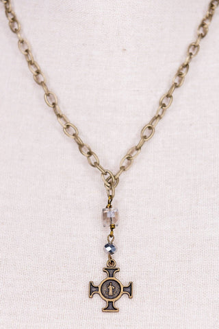 Dulca Necklace laid flat, highlighting its pendant design