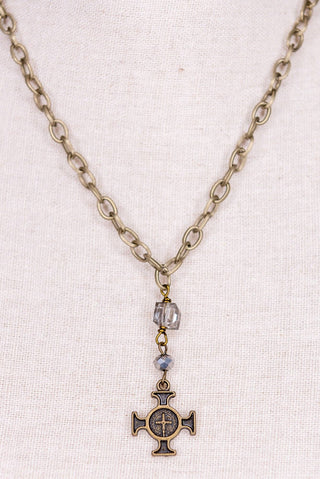 Dulca Necklace laid flat, highlighting its pendant design