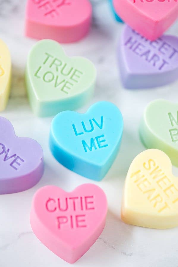Conversation Heart Soap Bars