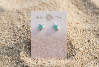 Epoxy Turtle Stud Earrings - Beach Gypsy
