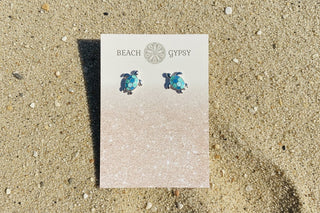 Epoxy Turtle Stud Earrings - Beach Gypsy