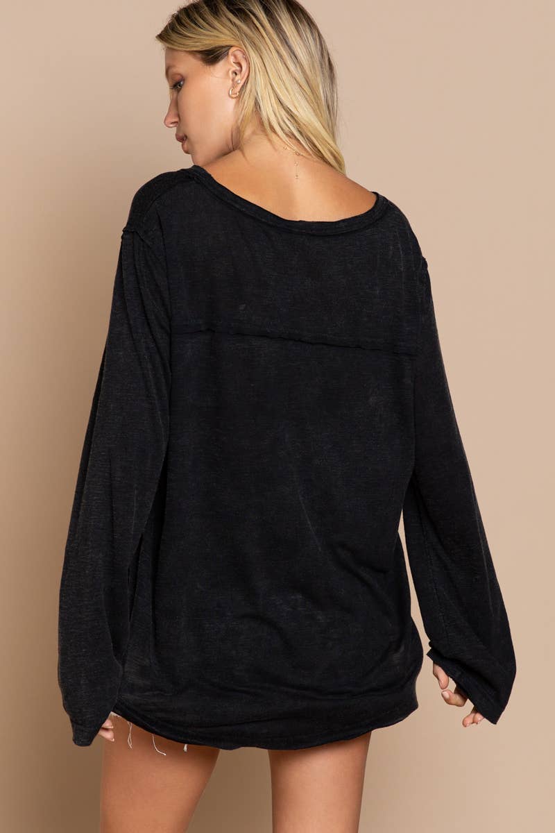 Boat Neck Slub Tee