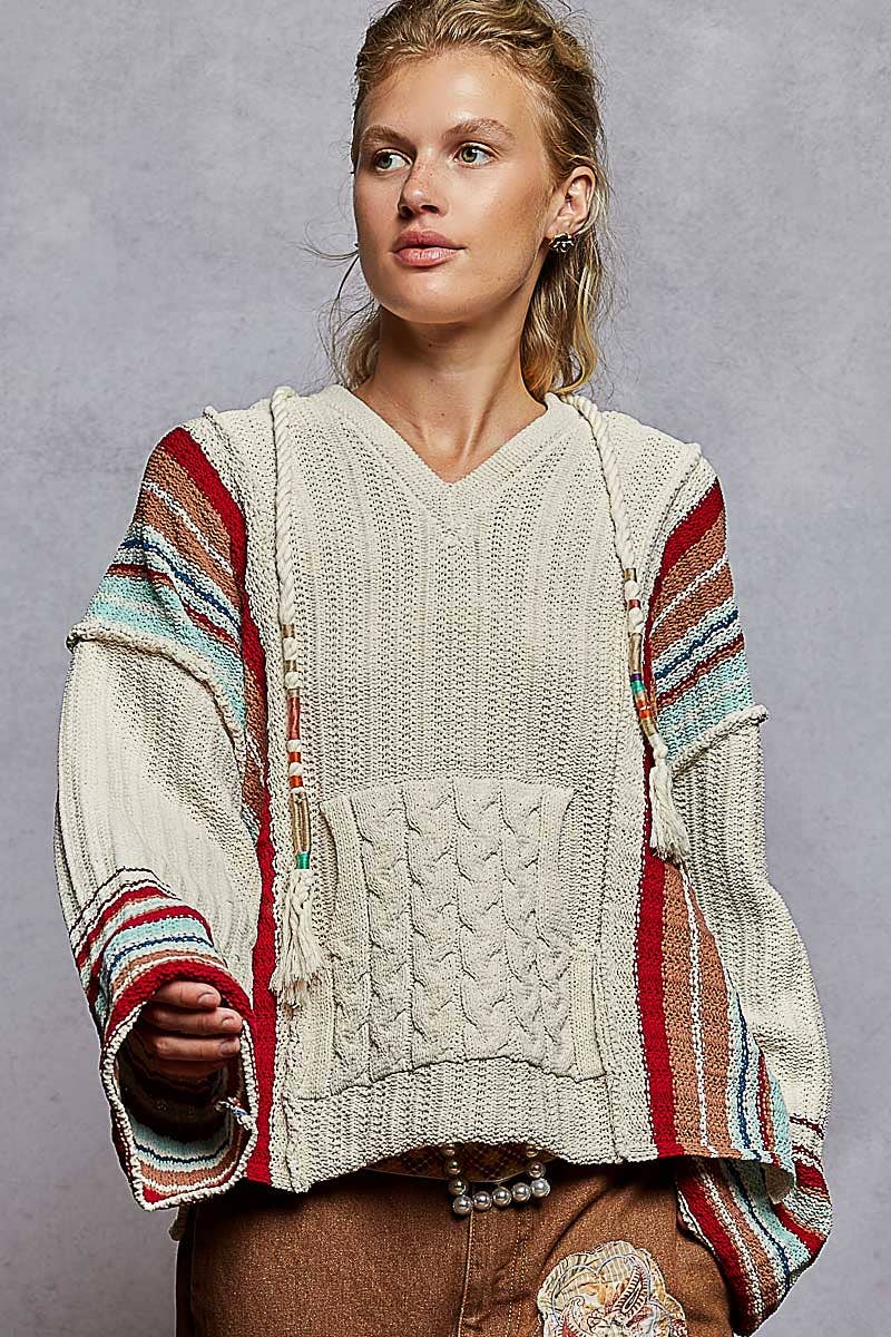 Striped Hoodie Sweater