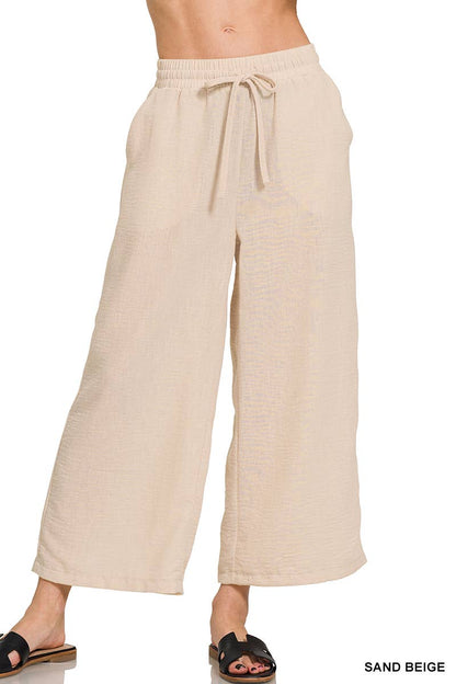 Jillian Drawstring Wide Pants