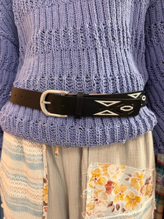 Geometric Embroidered Pattern Belt - Beach Gypsy