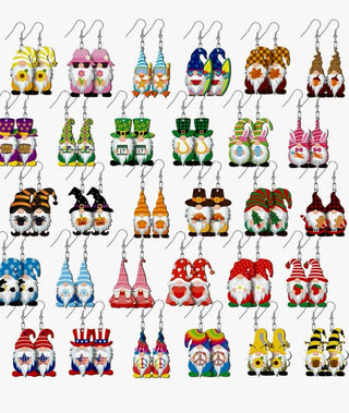 Gnome Seasonal Earrings - Beach Gypsy