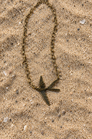 Gold Chain Dove Necklace - Beach Gypsy