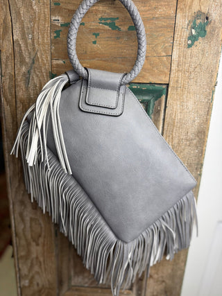 Gray Tassel Wristlet Bag - Beach Gypsy