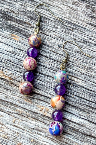 Honor Earrings Purple - Beach Gypsy