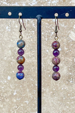 Honor Earrings Purple - Beach Gypsy