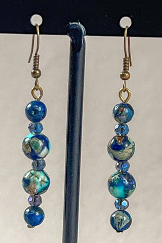Honor Stone Bead Dangle Earrings - Beach Gypsy