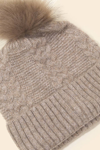Knit Pompom Beanie - Beach Gypsy