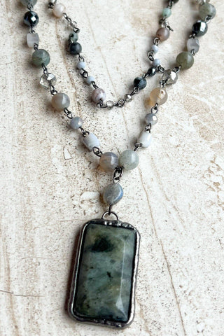 Lexi Necklace Gray - Beach Gypsy