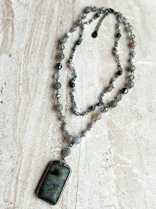 Lexi Necklace Gray - Beach Gypsy