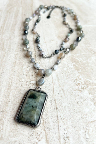 Lexi Necklace Gray - Beach Gypsy