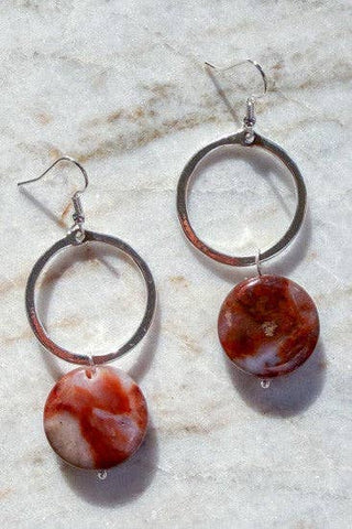 Maison Earth Silver Dangle Earrings - Beach Gypsy