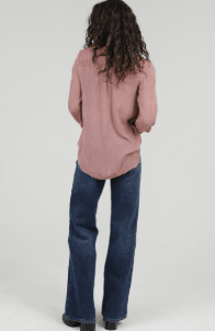 Mauve Embroidered Lace Inset Top - Beach Gypsy