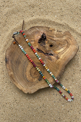 Multicolor Gemstone Beaded Necklace - Beach Gypsy