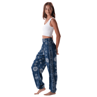 Nova Blue Lotus Moon Harem Pants - Beach Gypsy