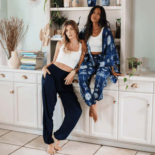 Nova Blue Lotus Moon Harem Pants - Beach Gypsy