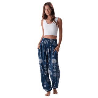 Nova Blue Lotus Moon Harem Pants - Beach Gypsy