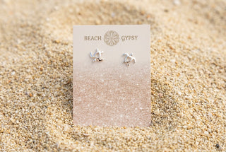 Open Sea Turtle Stud Earrings - Beach Gypsy