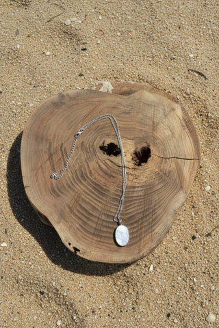 Oval Abalone Shell Pendant Necklace - Beach Gypsy