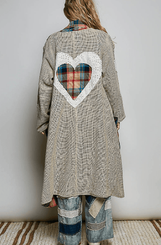 Patchwork Longline Open-Front Coat - Beach Gypsy