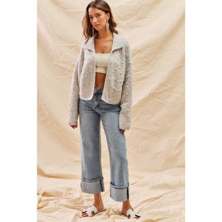 Pearl Embellished Cardigan Sweater - Beach Gypsy