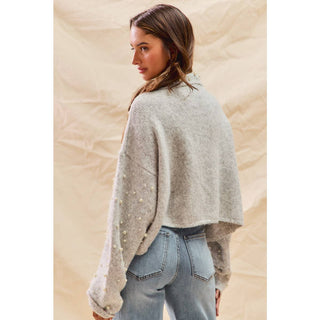 Pearl Embellished Cardigan Sweater - Beach Gypsy