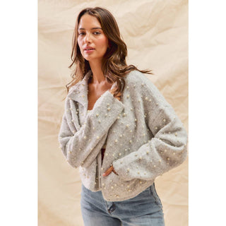 Pearl Embellished Cardigan Sweater - Beach Gypsy